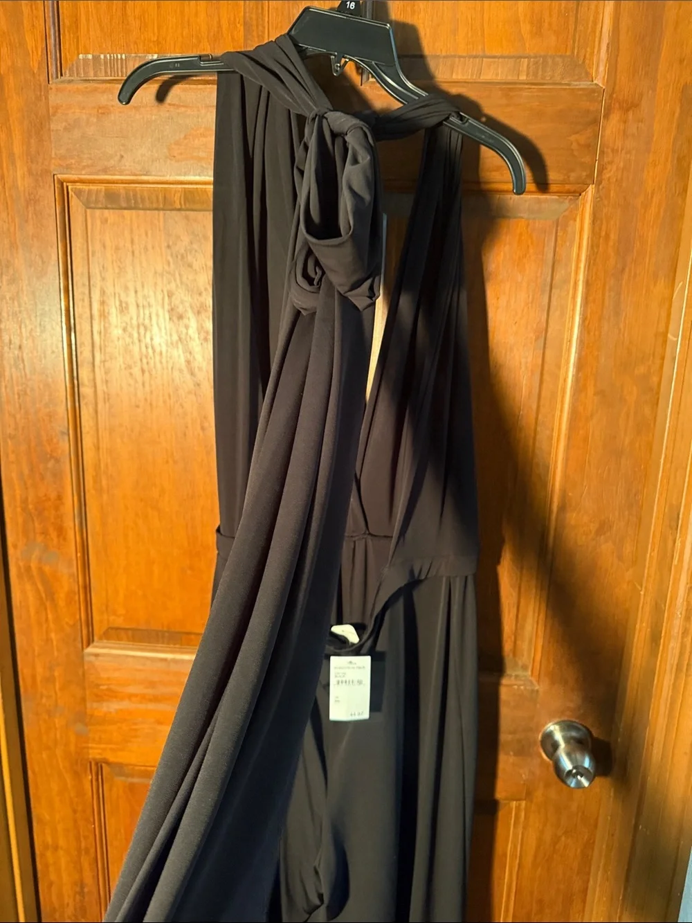 Nordstrom Black V-Neck Maxi Jumpsuit - Picture 4 of 7